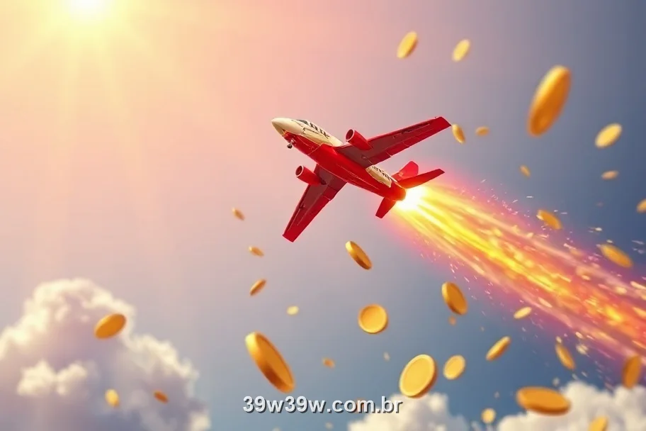 Aviator no 39W: o avião subindo com o multiplicador