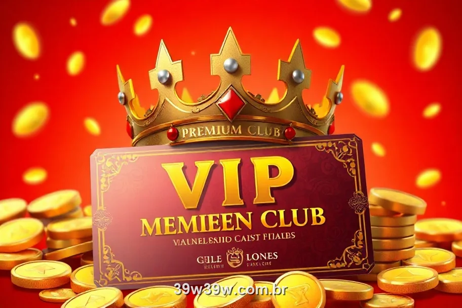 Coroa e cartão VIP dourados das promoções do 39W